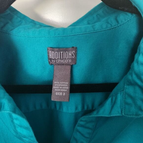 Additions by Chico's Womens Casual Button Front Top Size Chico's 3 = XL - Picture 3 of 5